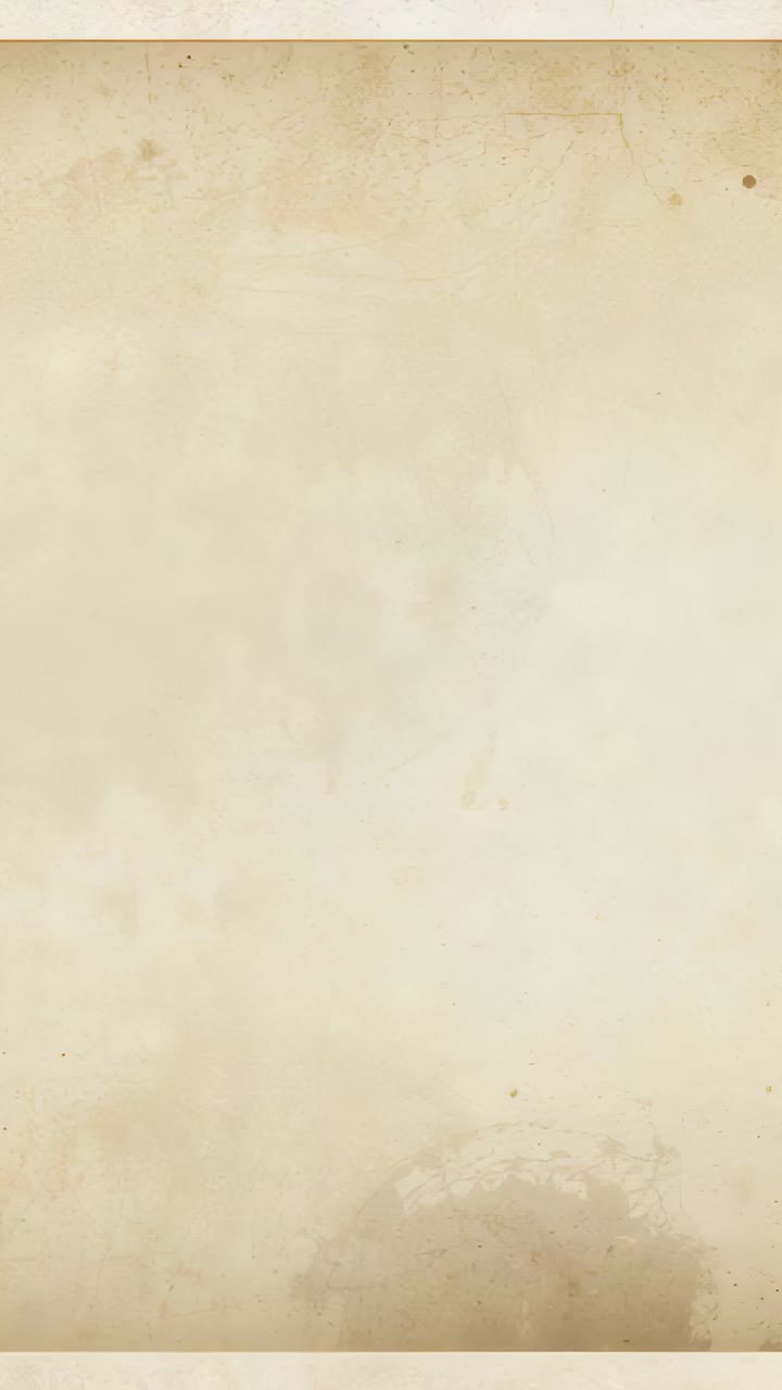 Vertical video: Shifting aged parchment upward on set by nudge, revealing top margin, crease, stain