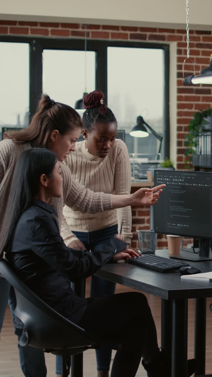 Team of Businesswomen Collaborating in Office