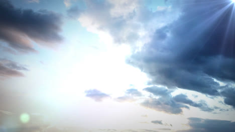 video generado digitalmente del cielo y las nubes