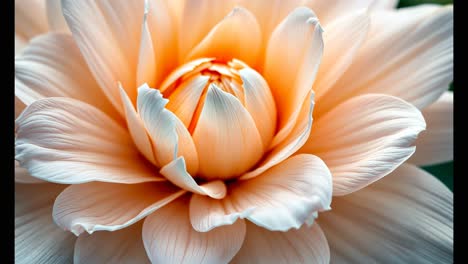 close-up of a beautiful peach and orange dahlia