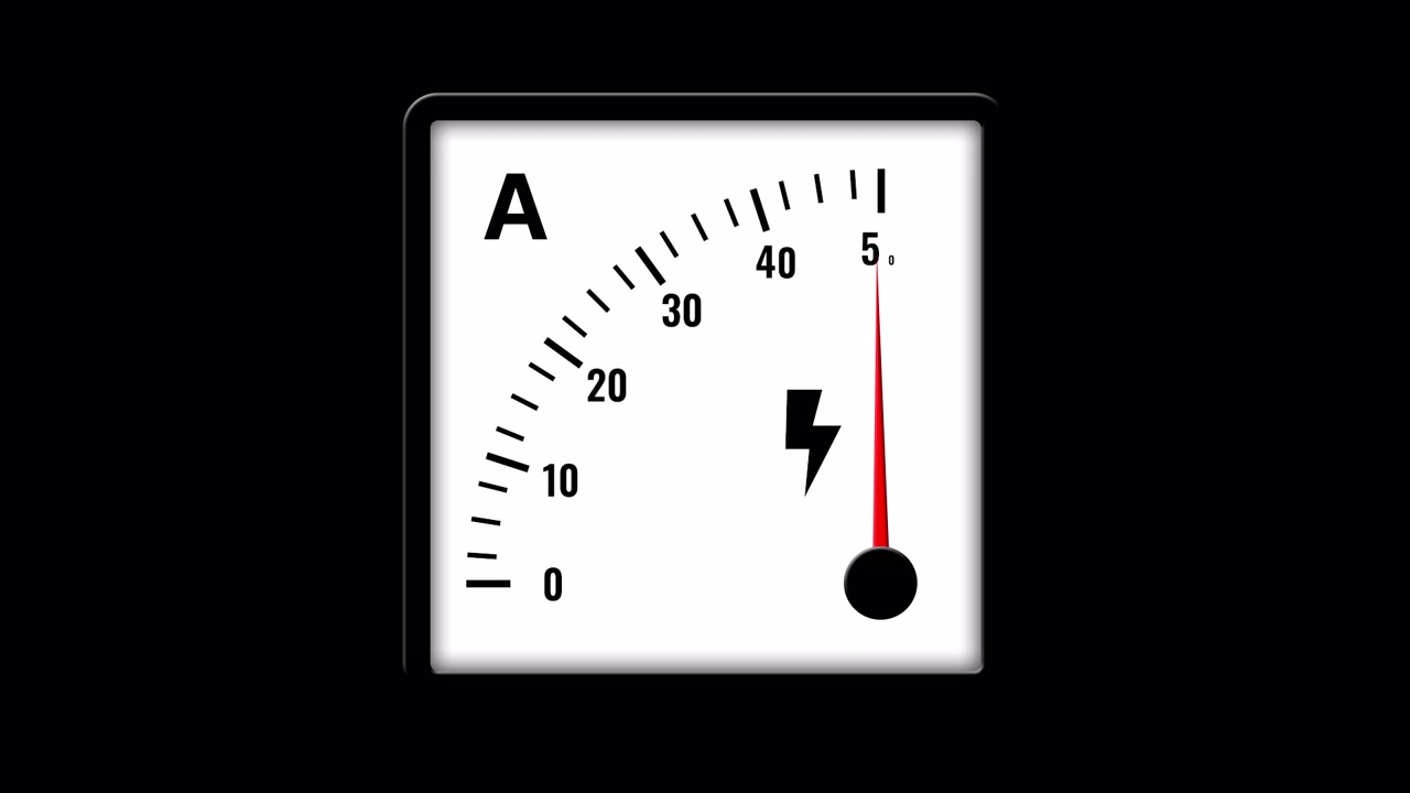 Current Flow Classic Analog Ammeter Gauge