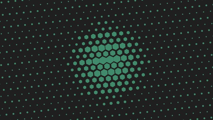 gerahmtes raster auf beruhigendem grünem hintergrund