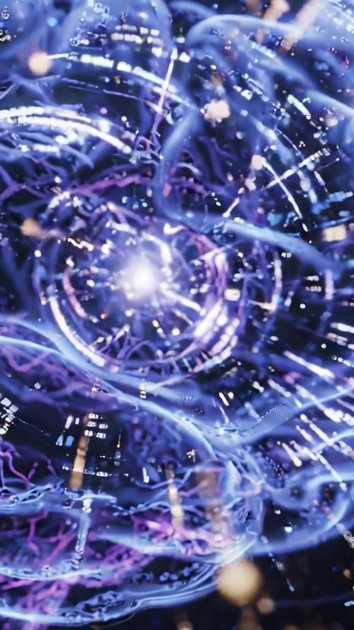 Esplorando le Connessioni Neurali: Un Viaggio Visivo Attraverso i Complessi Schemi dell'Attività Cerebrale e le Sue Scintille Energetiche di Rivelazione del Pensiero