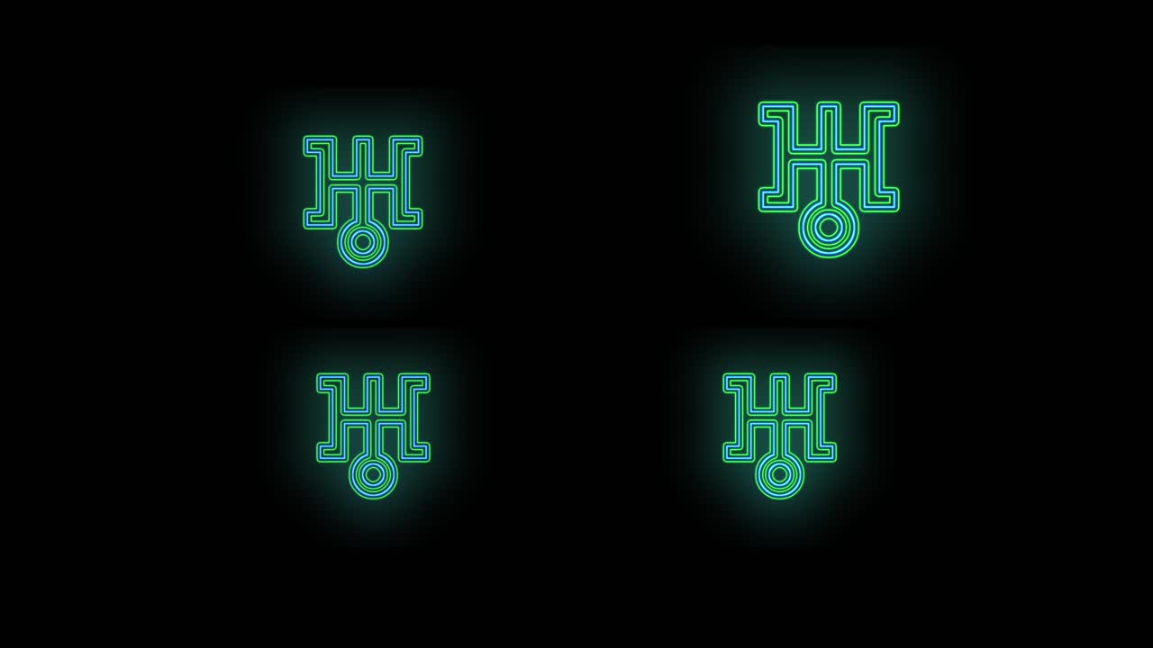 Neon japan symbols pattern