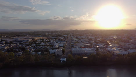 4k drone fitzroy river sunset