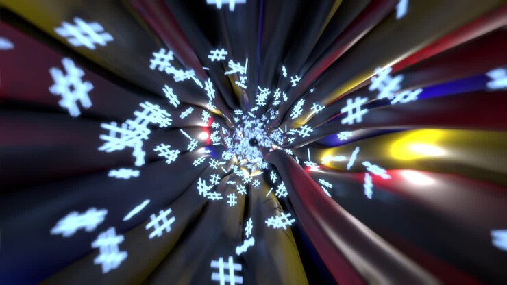 Ledninger kabler hashtag flyver igennem data internet tweet internet hashtag # 4k