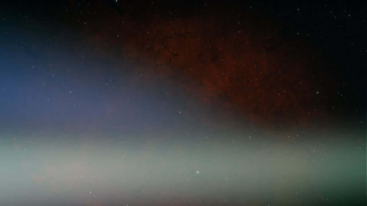 Animation of light trails on red background