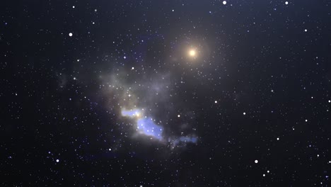 colorful nebula, shiny stars and heavy clouds 4k