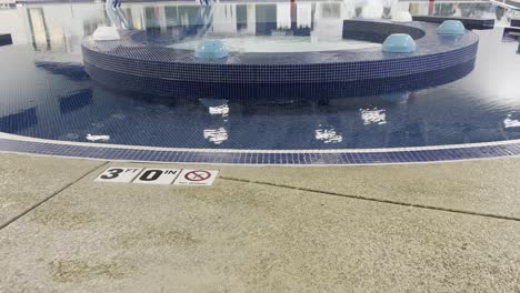 indoor swimming pool edge, 3ft, no  person