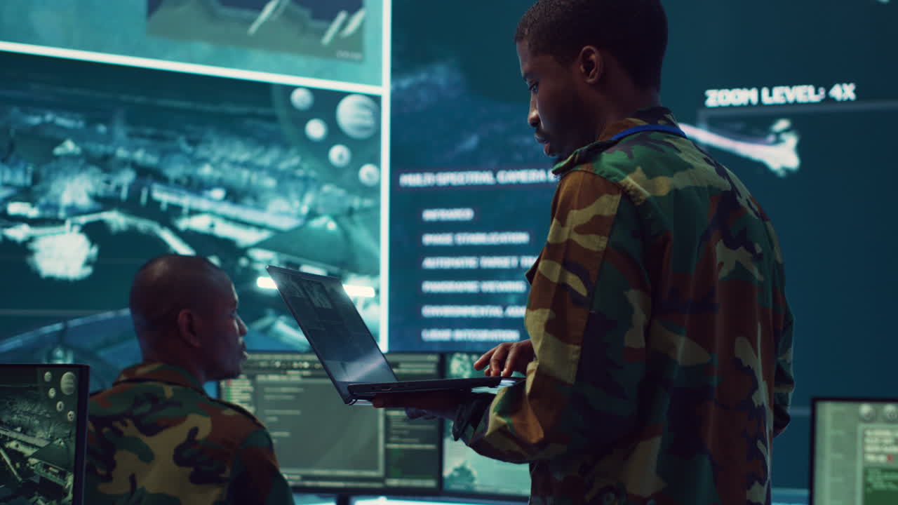 Aircraft maintenance technician coordinating air support to provide assistance