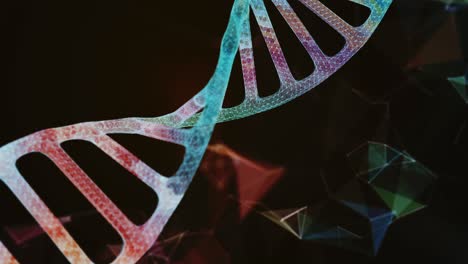 abstract shape of dna molecule animation background