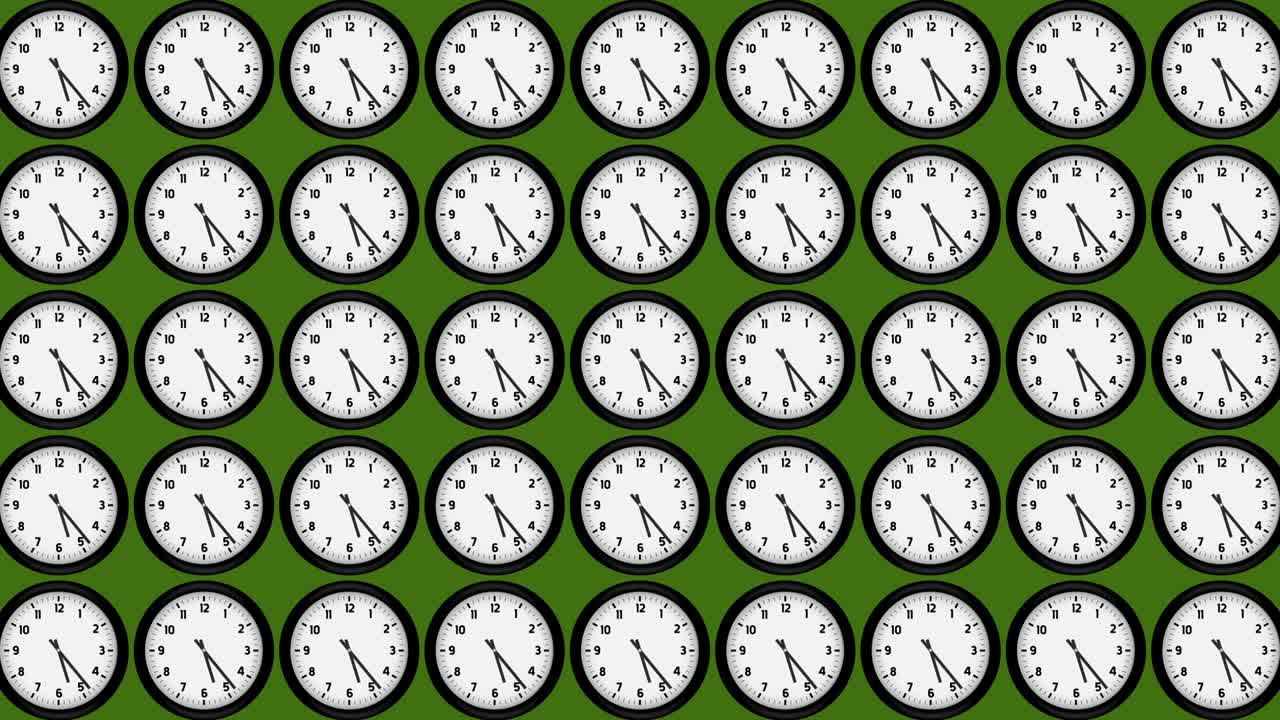 animación de fondo del reloj. bucle sin costuras