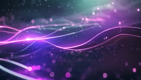 abstract digital waves of light particles