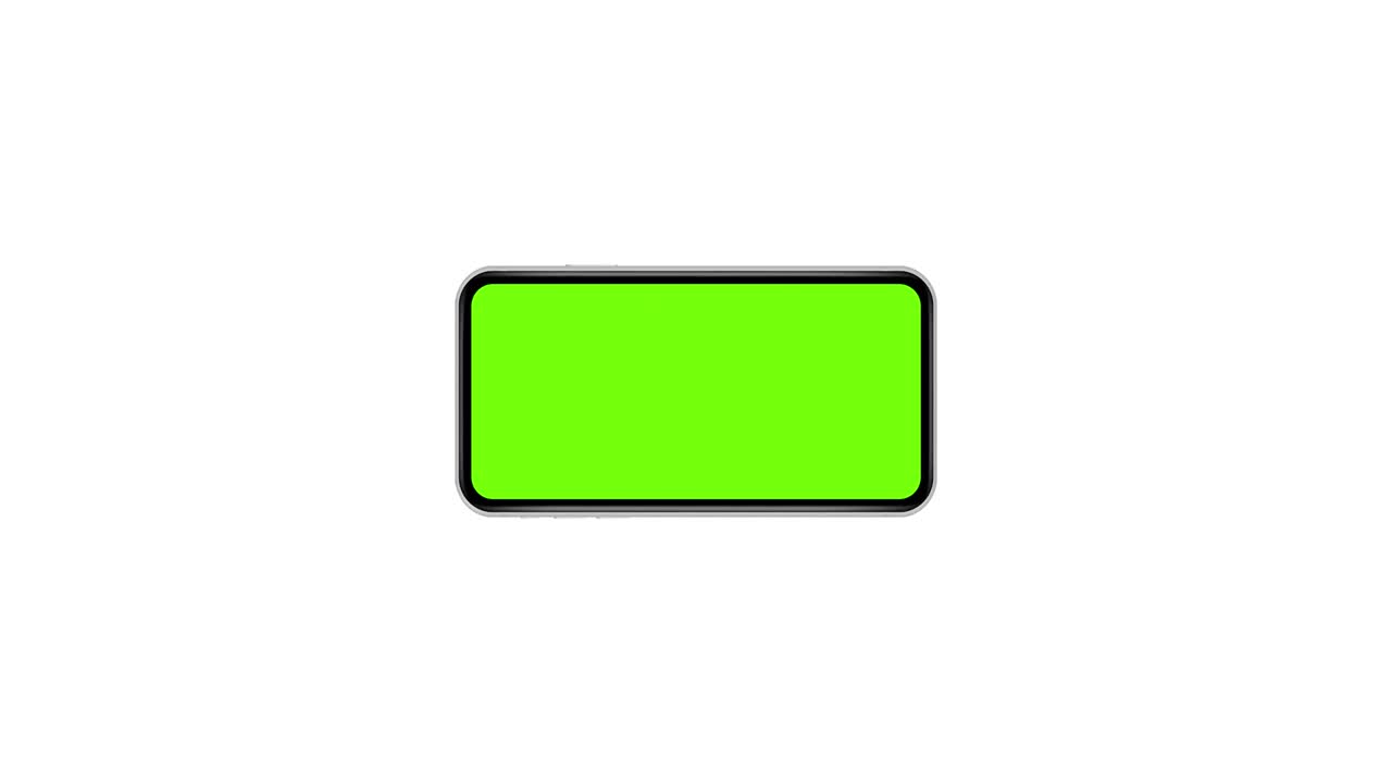 회전 녹색 화면과 모션  효과를 가진 스마트폰