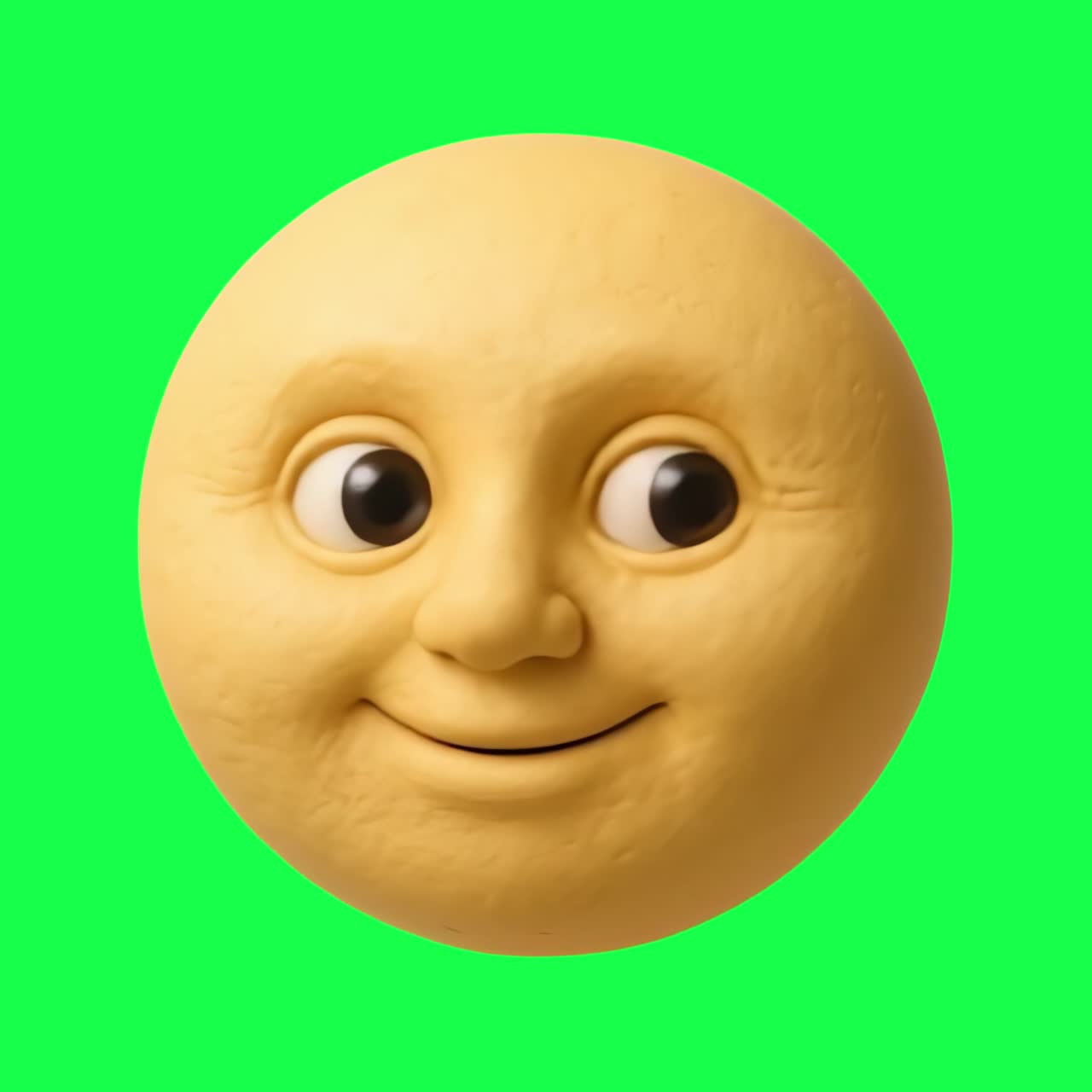 Animação de emoji sorrindo, vídeo em 4K transparente, tela verde