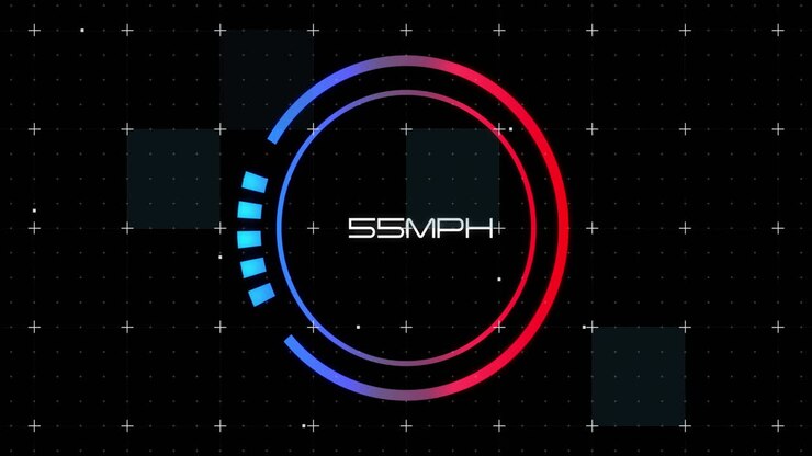 Animation of scope scanning with data processing on black background