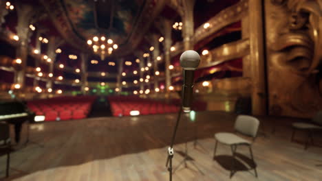 empty stage in a grand opera house