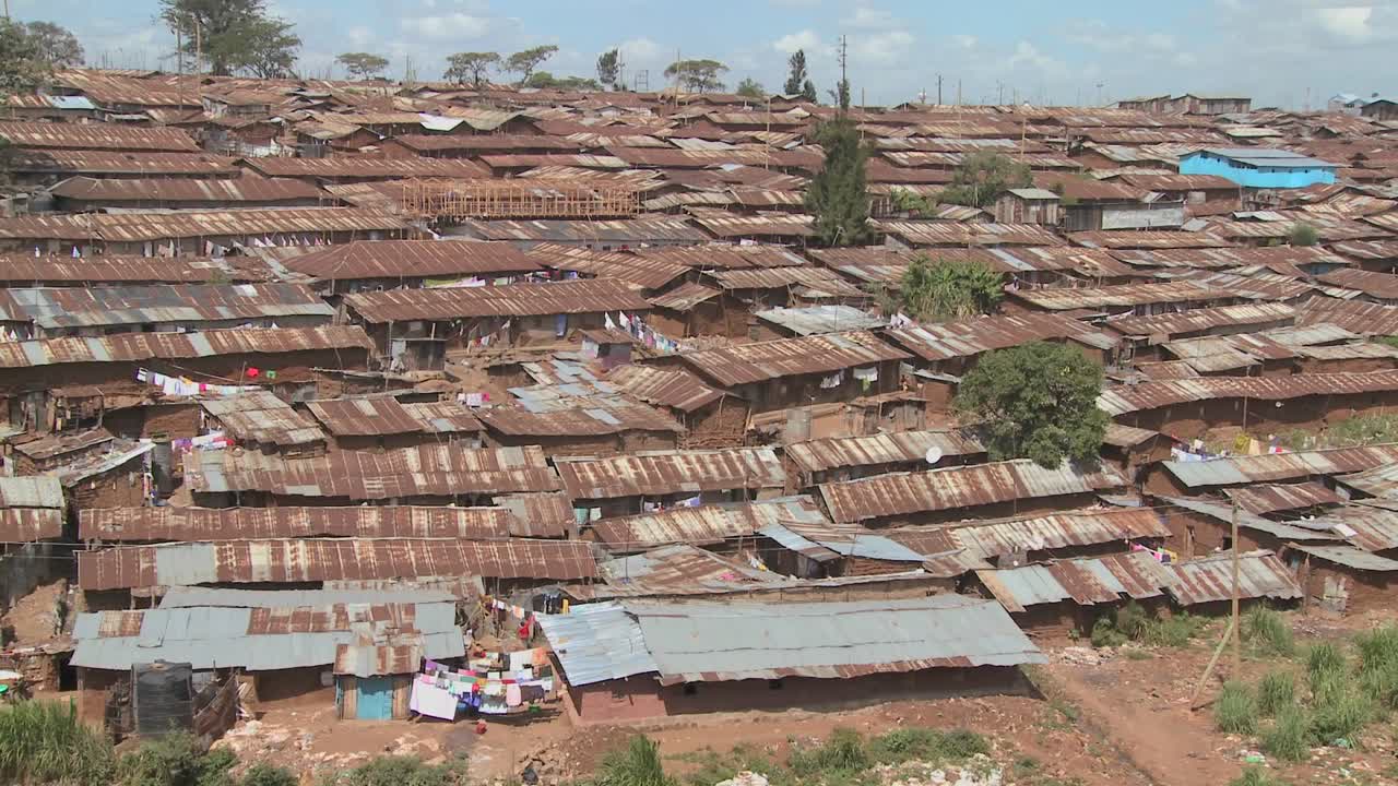 View over a slum area in Nairobi Kenya