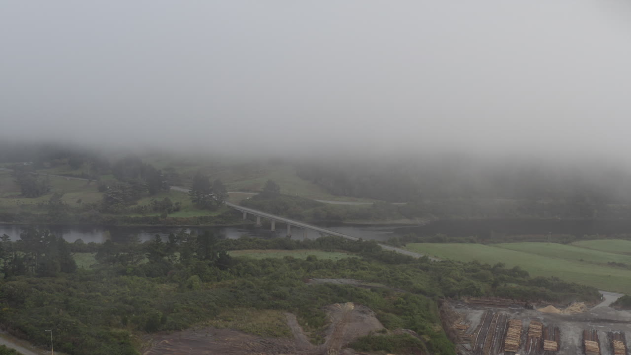 뉴질랜드 남섬의 스워터 근처에서 드론이 촬영된 사진