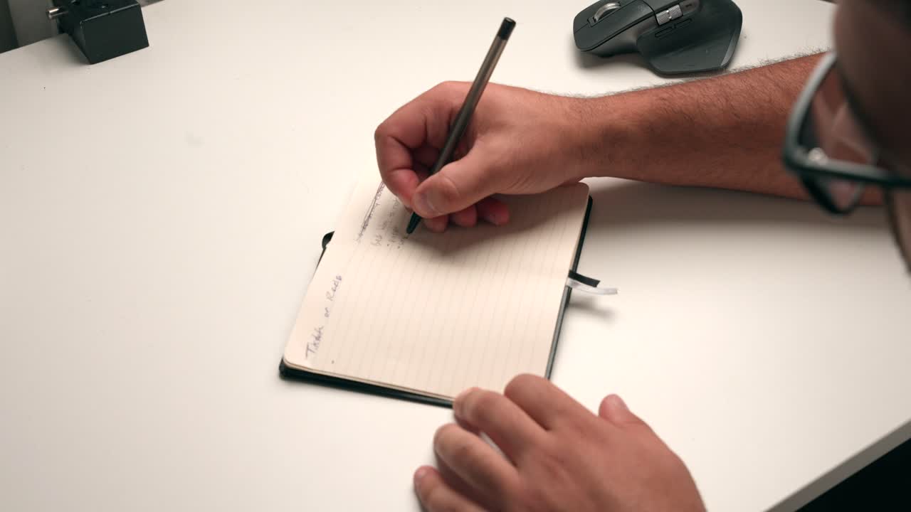 Close up of student, content creator, businessman, or freelancer