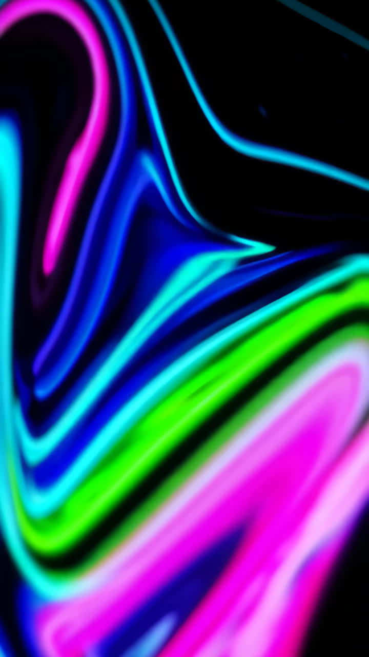 Abstract Neon Swirl Design