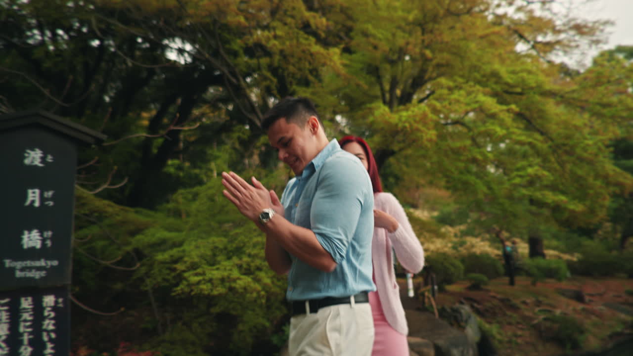 People in a Japanese Garden