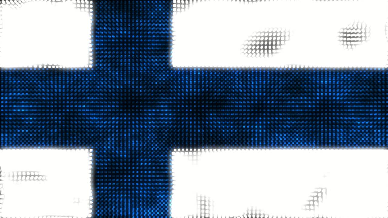 Finland digital flag - loop animation