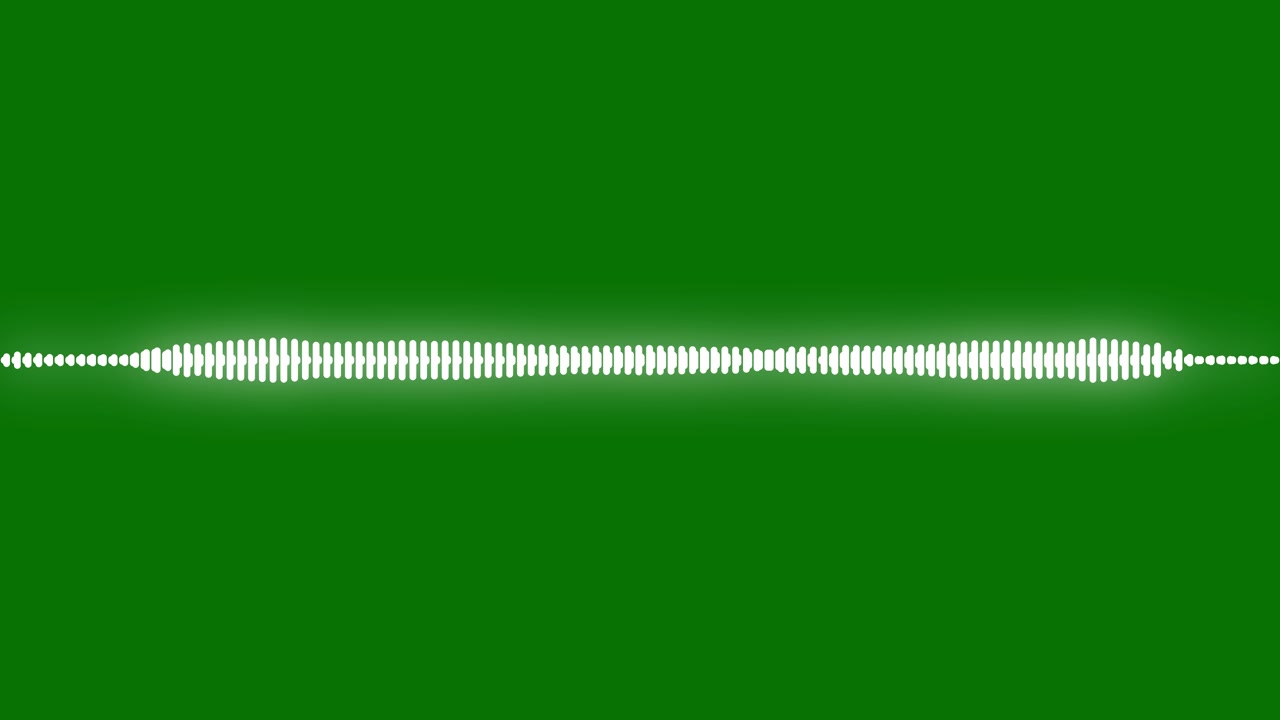 Equalizzatore Audio Animato Bianco su Schermo Verde
