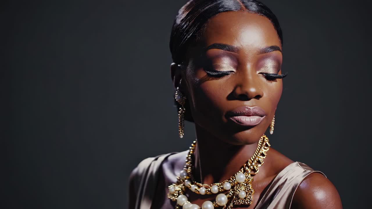 Elegant African Woman in High Fashion