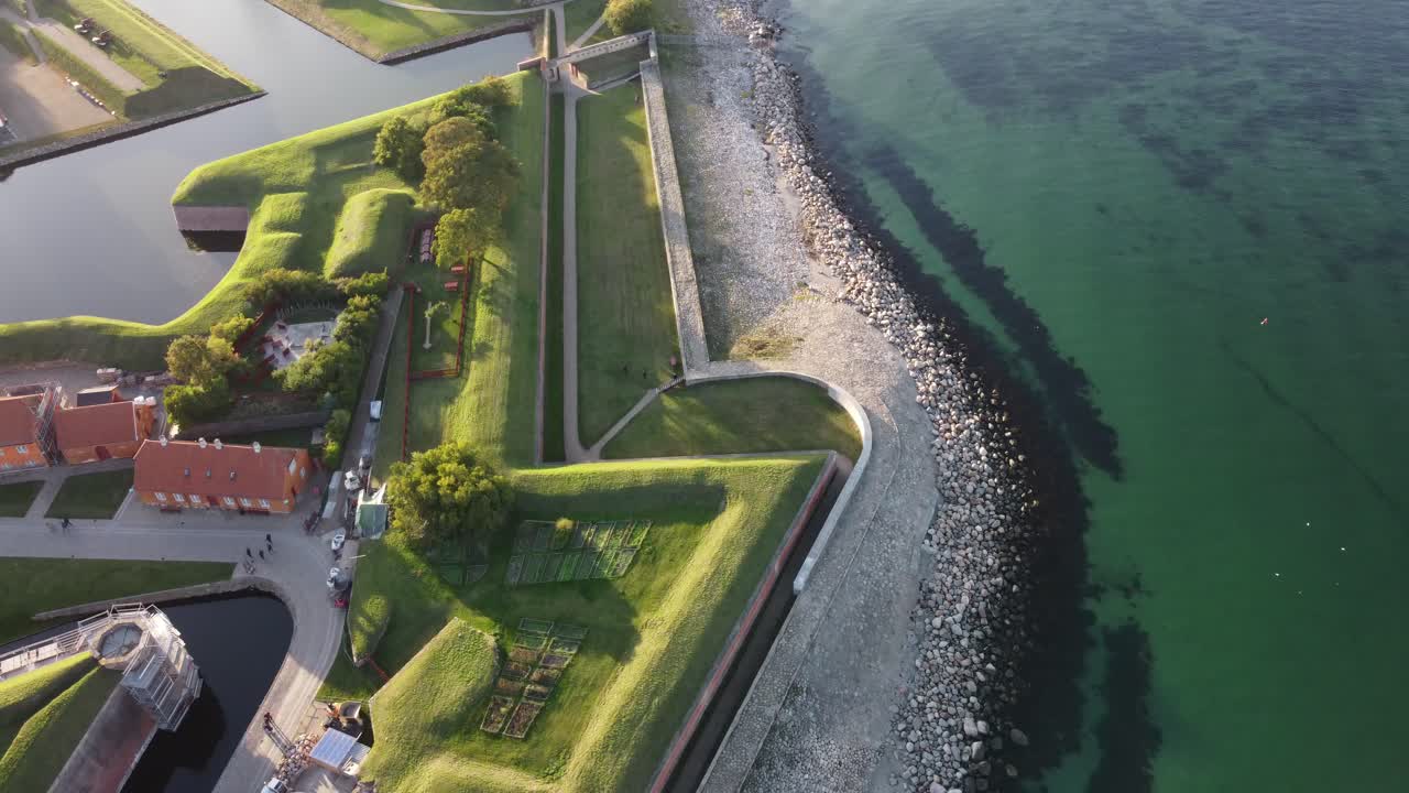 It is the view of the surroundings of Kronborg Castle, Denmark