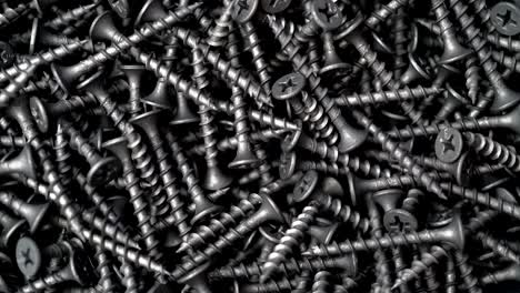 many self tapping screws rotate motion background