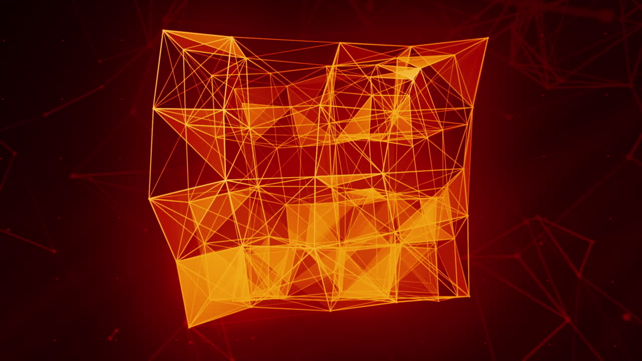 cubo geométrico brillante abstracto