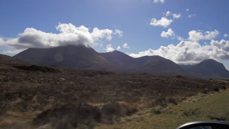 waterfall in scotland with a nice view on the landscape