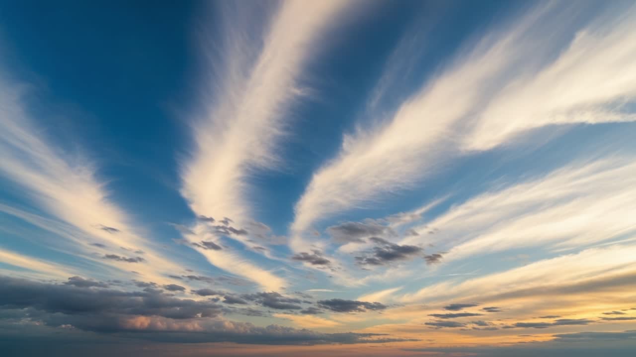 A Captivating Display of Colorful Clouds in the Sky During Twilight: A Mesmerizing Scene of Natural Beauty and Atmospheric Wonder Overhead