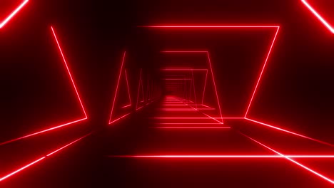 túnel de neón rojo