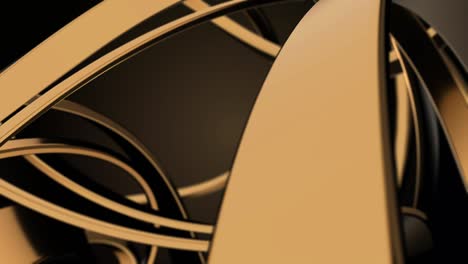 abstract deforming background animation - gold