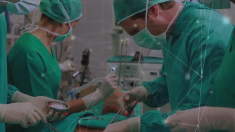 Animation-of-connections-over-team-of-diverse-surgeons-during-operation