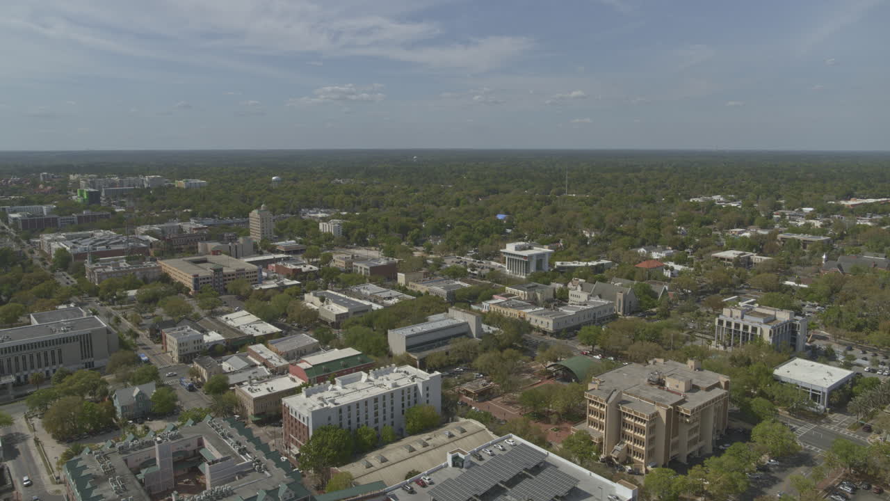 Gainesville Florida Aerial v3 sweeping aerial of downtown aeras - DJI Inspire 2, X7, 6k - March 2020