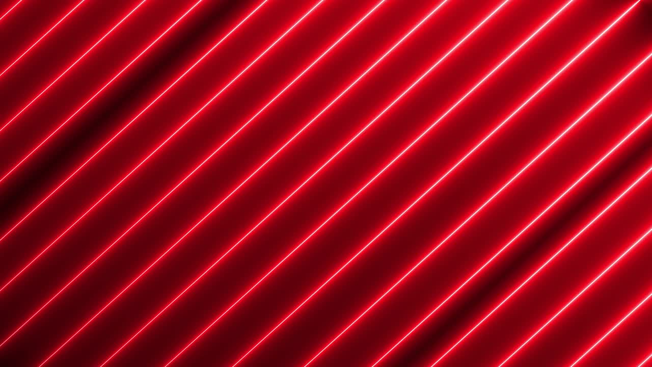 네온 조명 빛나는 미래의 트렌디한 빨간색 매없는 네온 빛 라인 기술 모션 배경