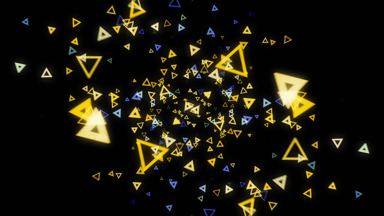 Abstract Glowing Triangles Pattern