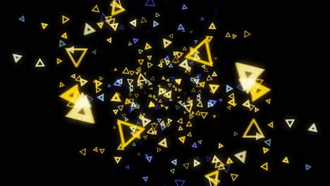 abstract glowing triangles pattern