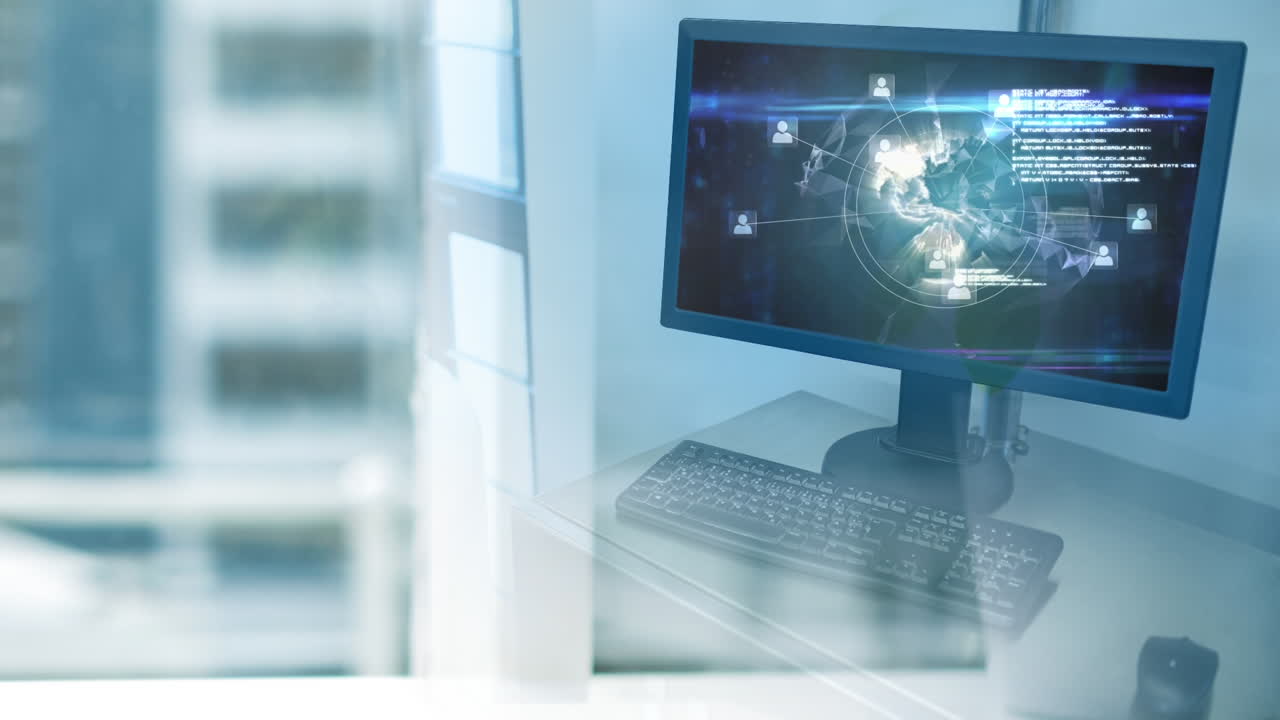 컴퓨터를 통해 데이터 처리의 애니메이션