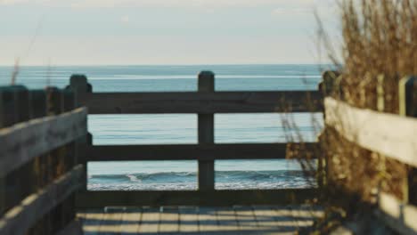 Slow-motion-shot-of-waves-from-the-ocean-during-beautiful-sunny-day