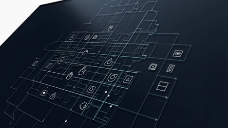 abstract digital network and data flow visualization