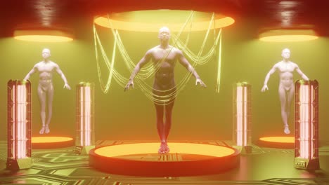 futuristic humanoid experiment