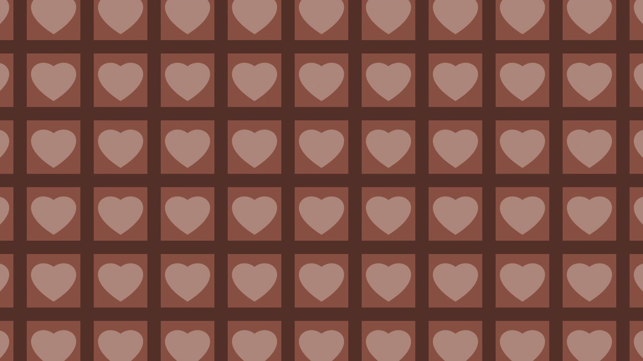 Heart Pattern on a Brown Background