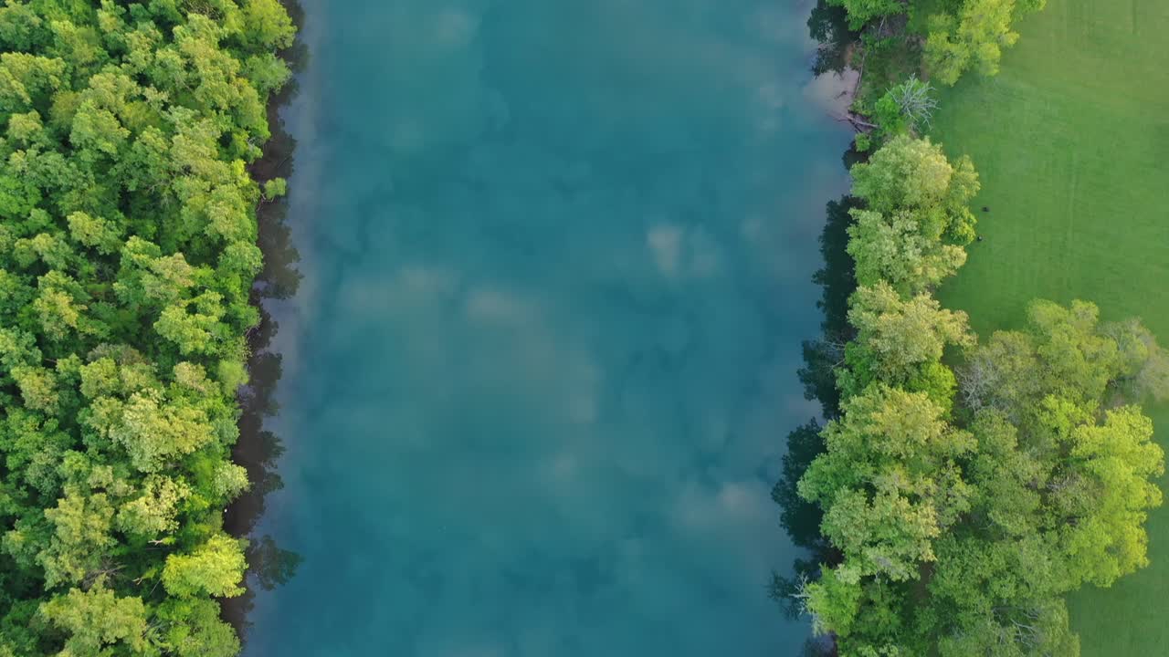 Cloud reflecting off Melton Lake in Clinton Tennessee