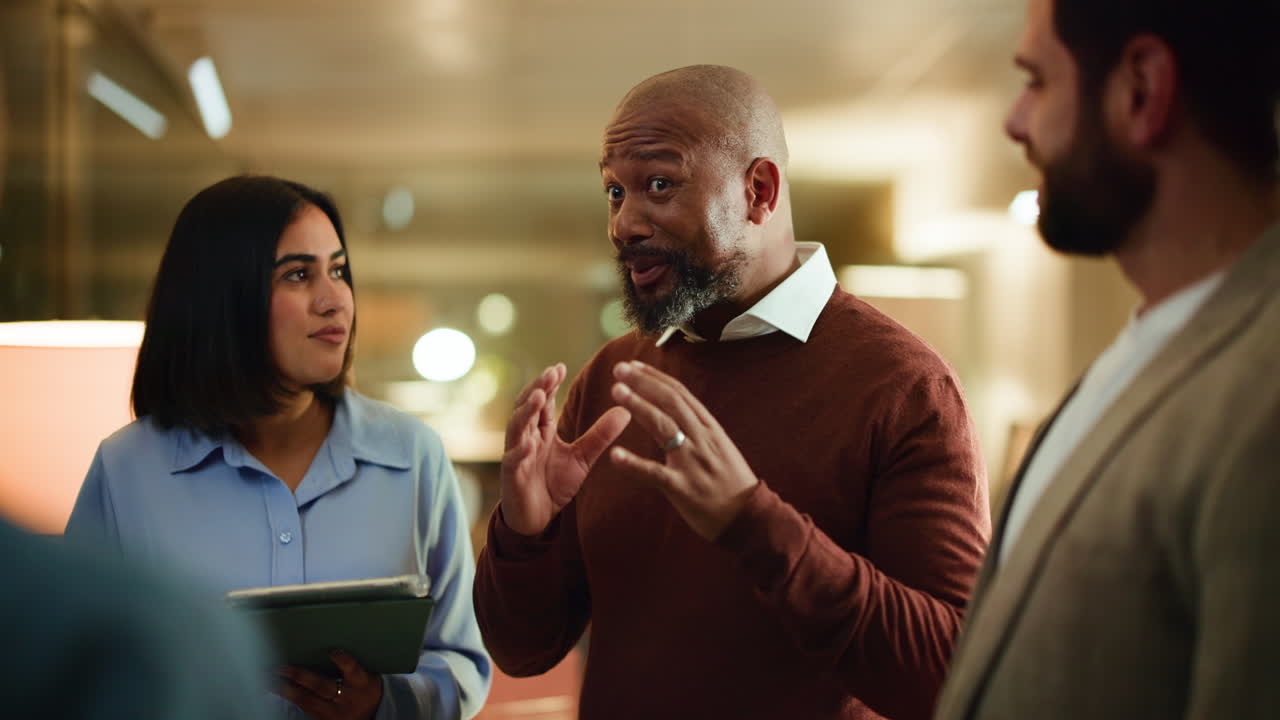 Business Meeting in Modern Office