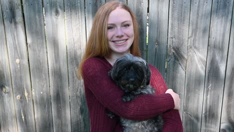 super cute girl and her dog clip