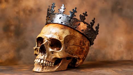 a skull with a crown on top of it